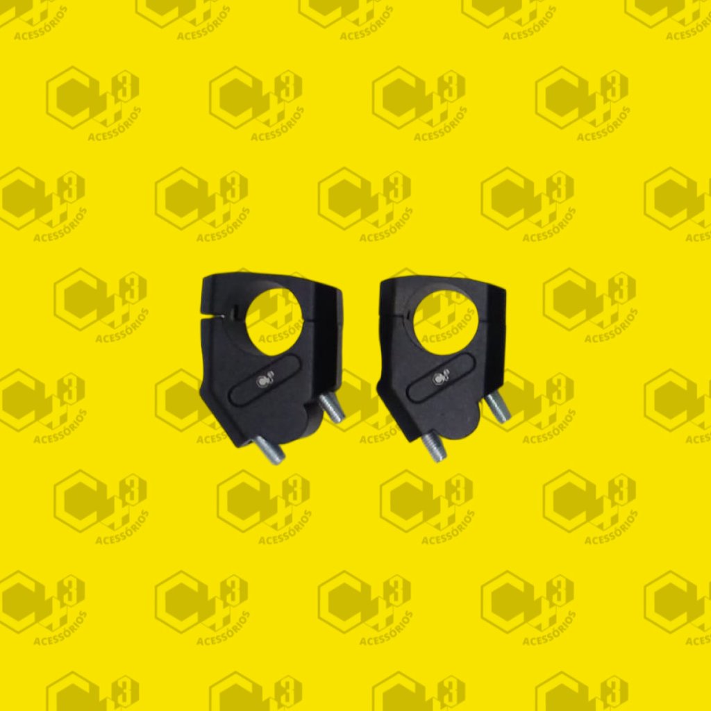 SUPORTE GUIDÃO CURVADO PRETO 32mm - SM0084