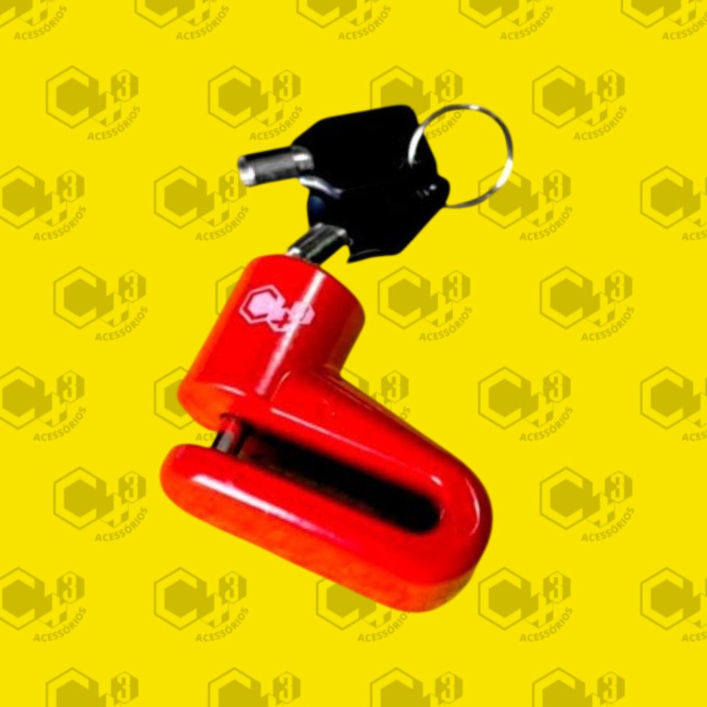 TRAVA DISCO DE FREIO - MODELO REDONDO - COMPRIMENTO INTERNO 25MM (VERMELHO) - SM0341