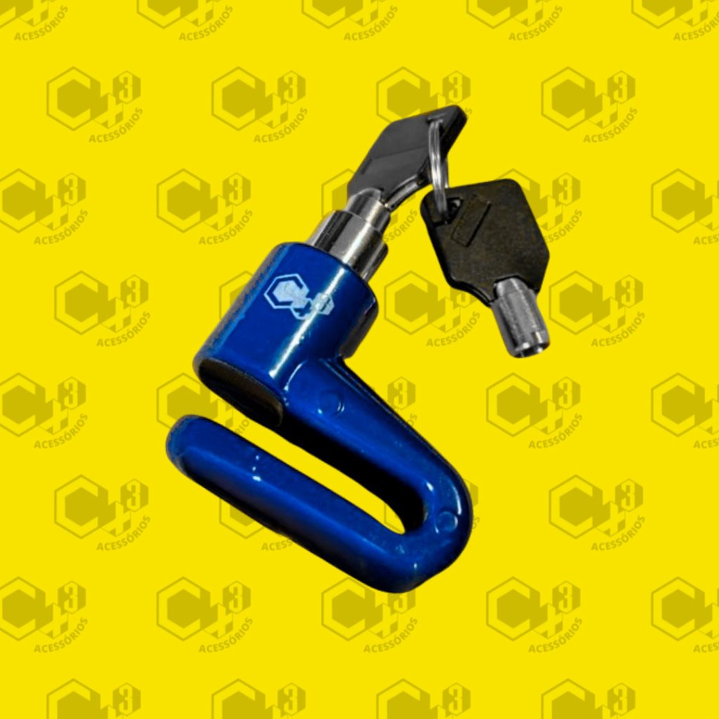 TRAVA DISCO DE FREIO - MODELO REDONDO - COMPRIMENTO INTERNO 25MM (AZUL) - SM0337