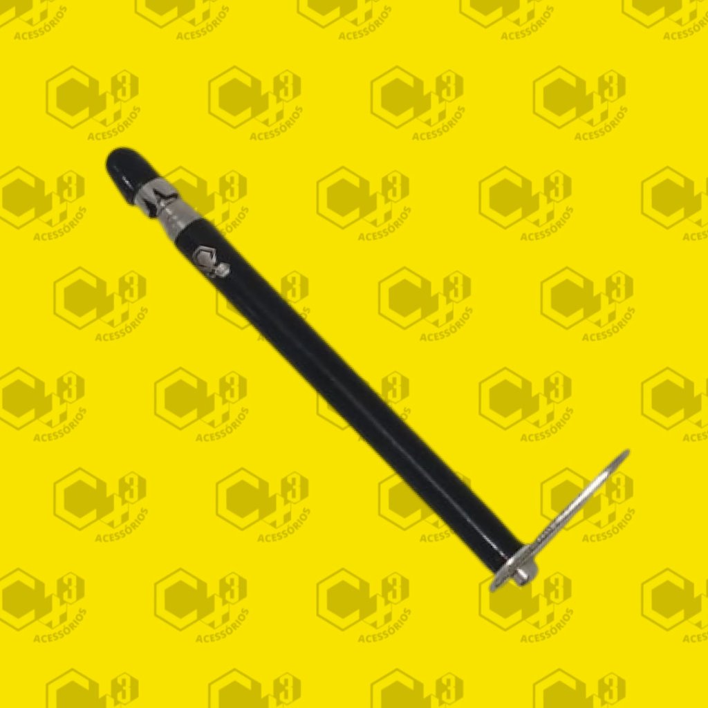 ANTENA METALICA CORTA PIPA RETRATIL RETROVISOR - COMPR. 65CM PRETO - SM0303