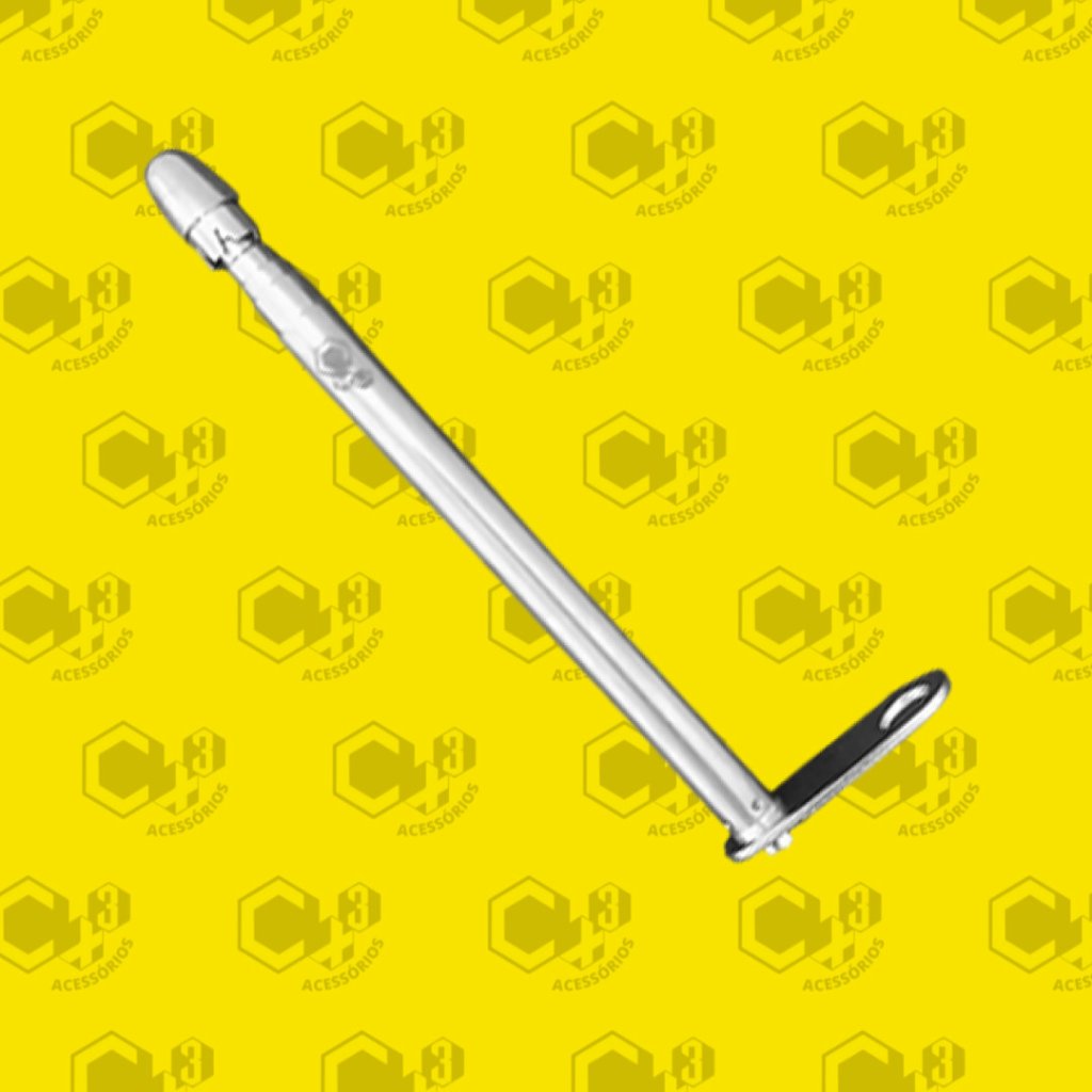 ANTENA METALICA CORTA PIPA RETROVISOR - COMPR. 65CM CROMADA - SM0302