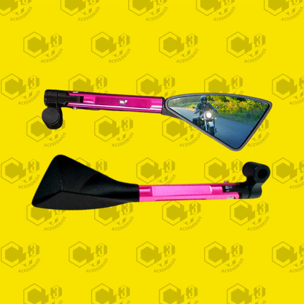 RETROVISOR TOMOK 3 PONTAS PINK SM0024