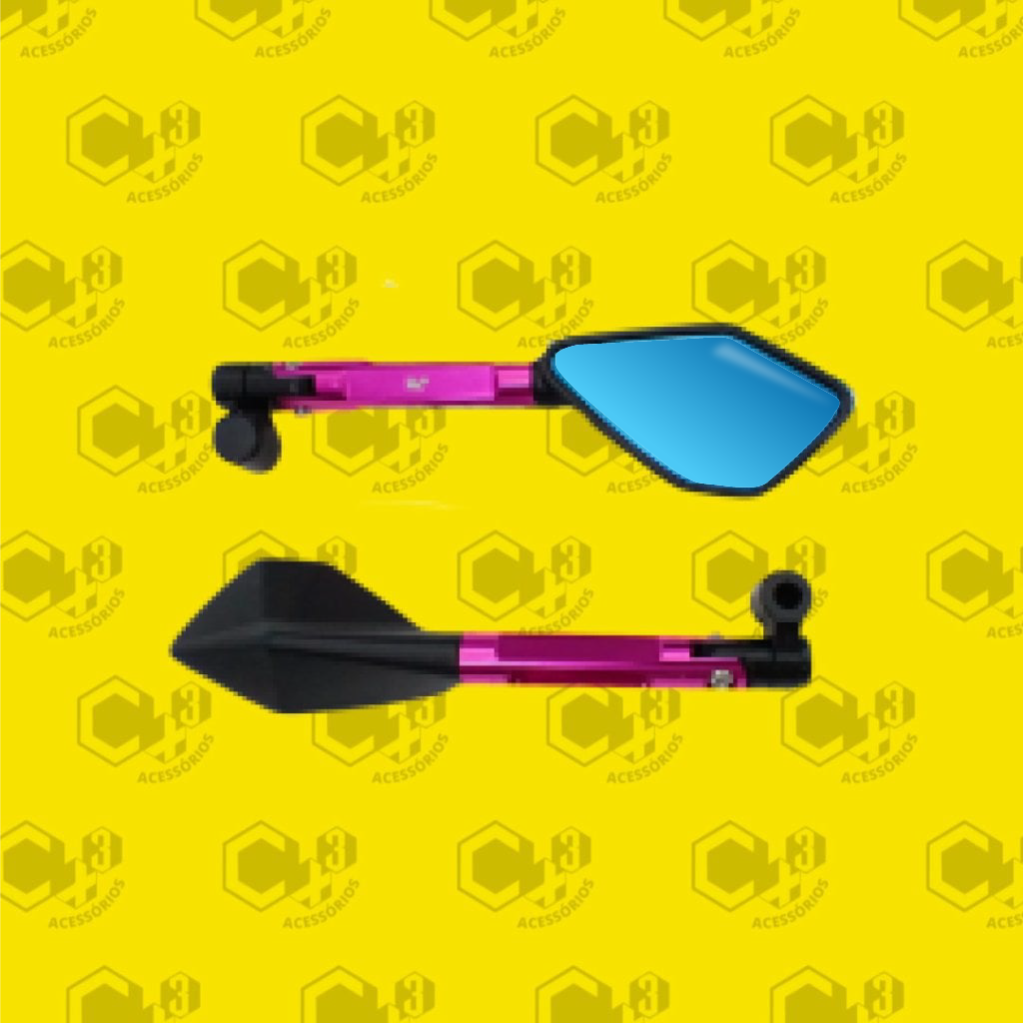 RETROVISOR ESPORTIVO 5 PONTAS PINK - SM0136