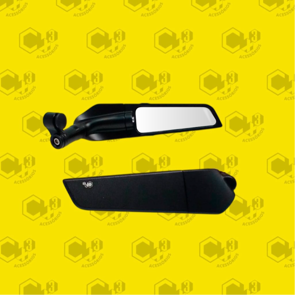 RETROVISOR AIRFOIL 108MM PRETO - SM0041