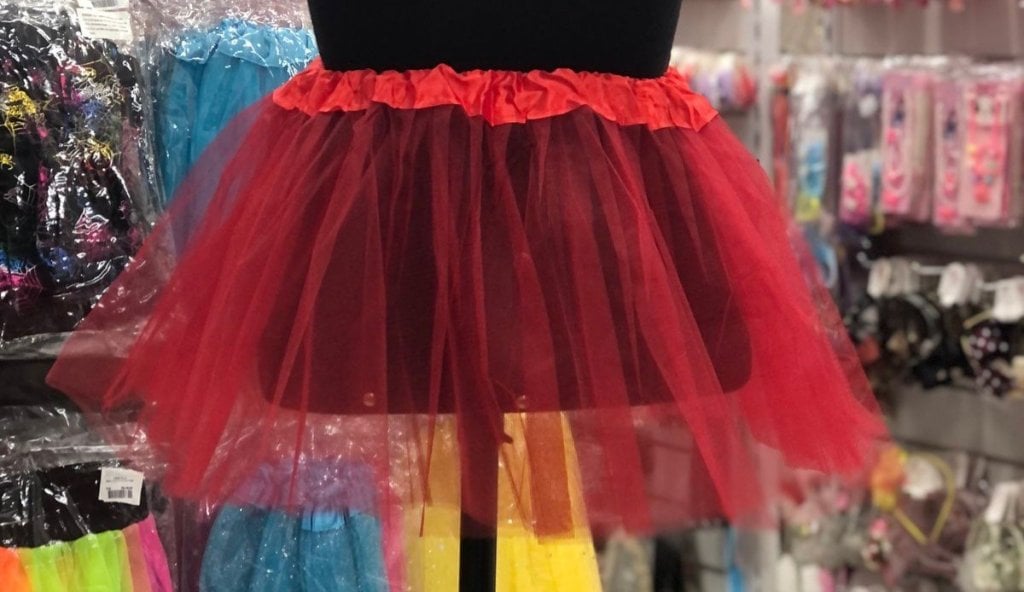 Saia De Tule Vermelha 