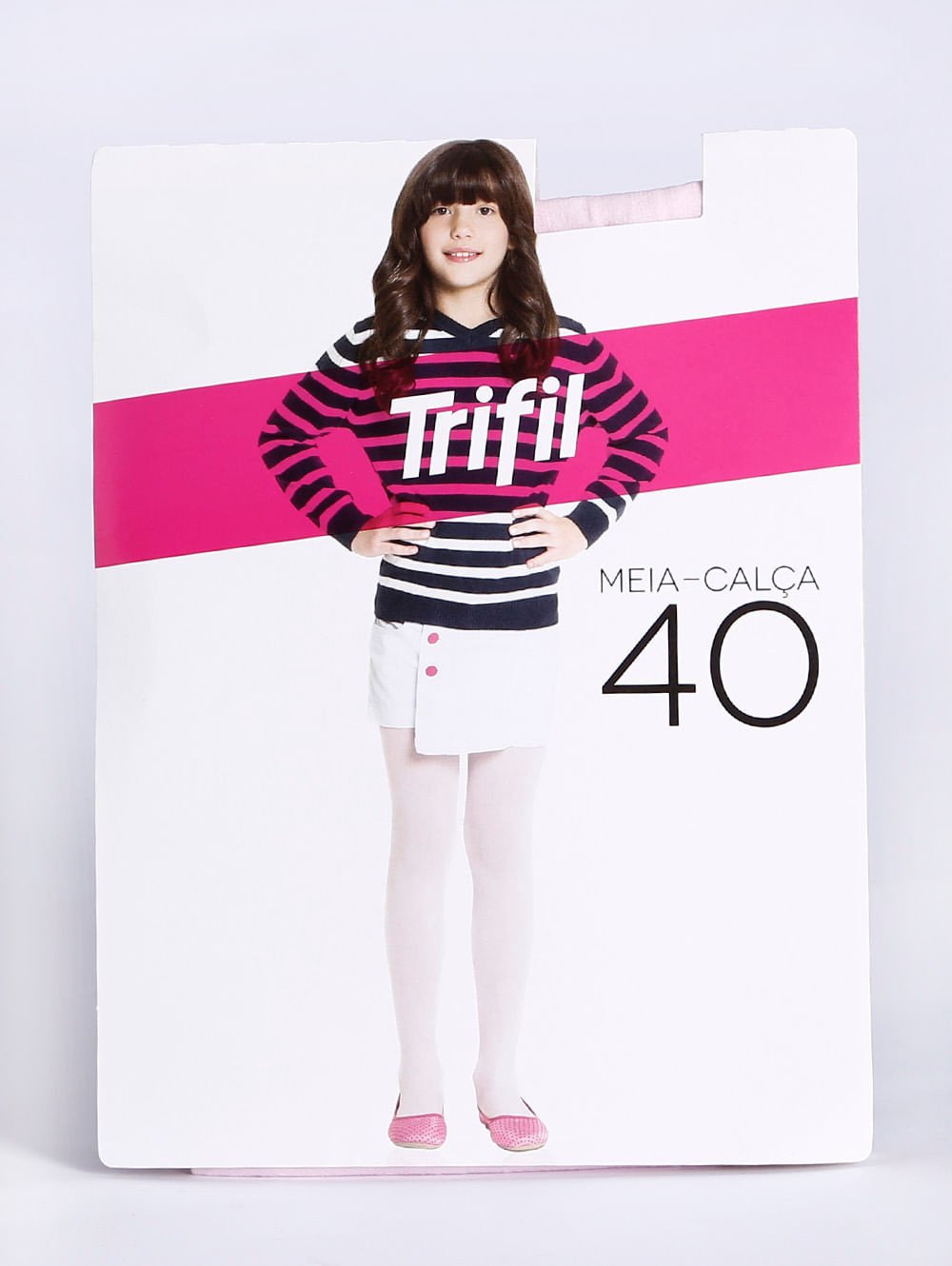 Meia Calça Infantil Fio 40 - Rosa M