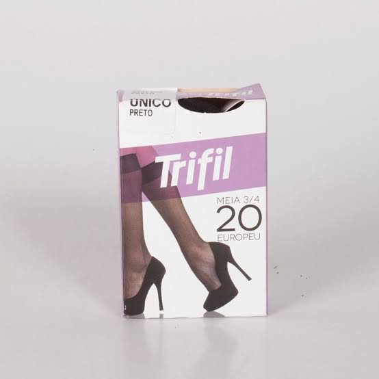 Meia Calça Adulta 3/4 fio 20 - Preta