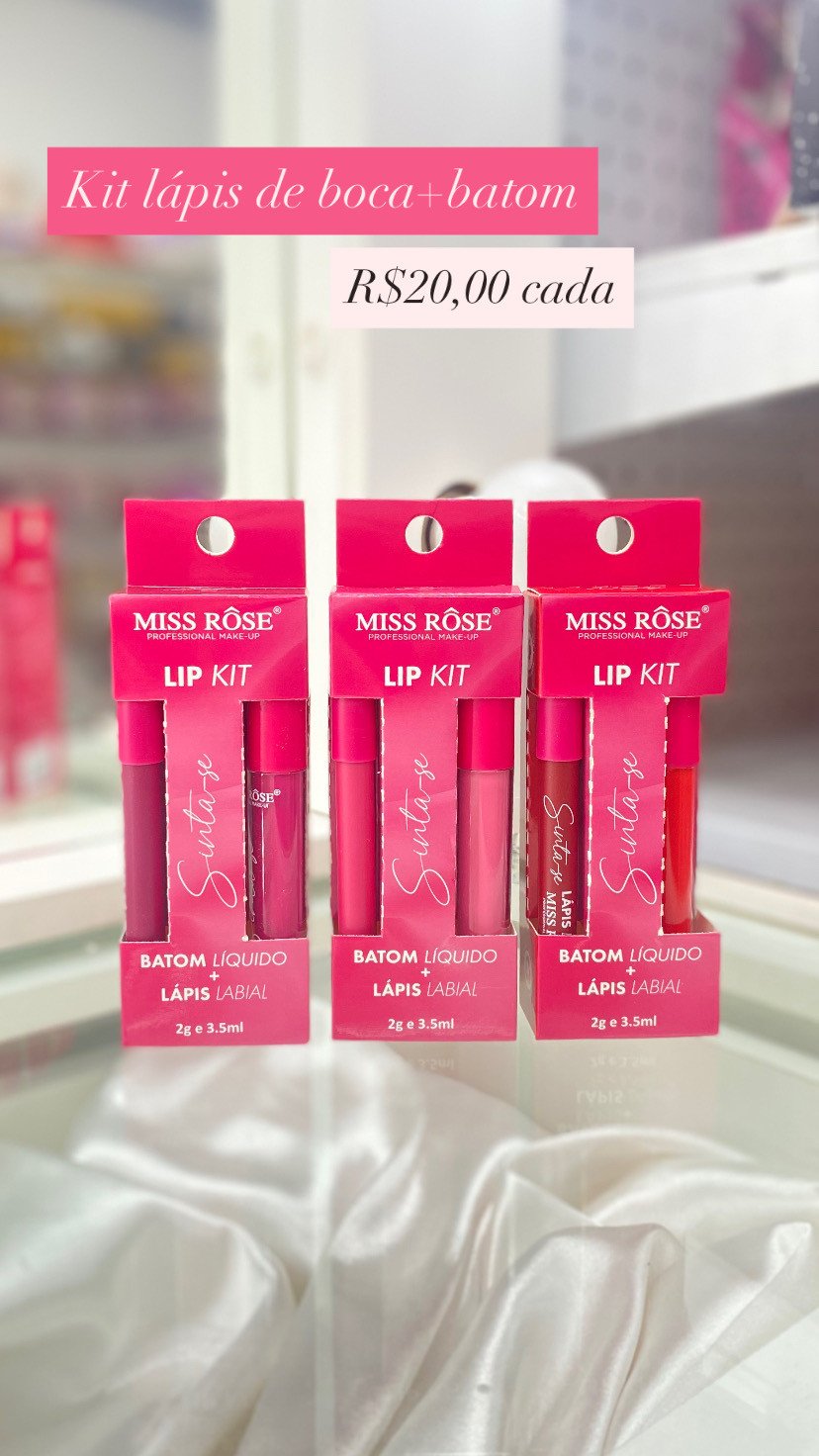 Kit Lip Batom+ Lápis de Boca
