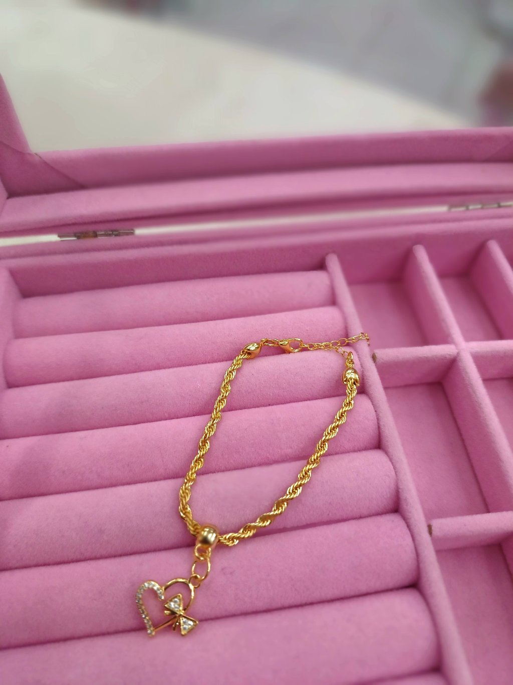 Pulseira Folheada com Pingente 