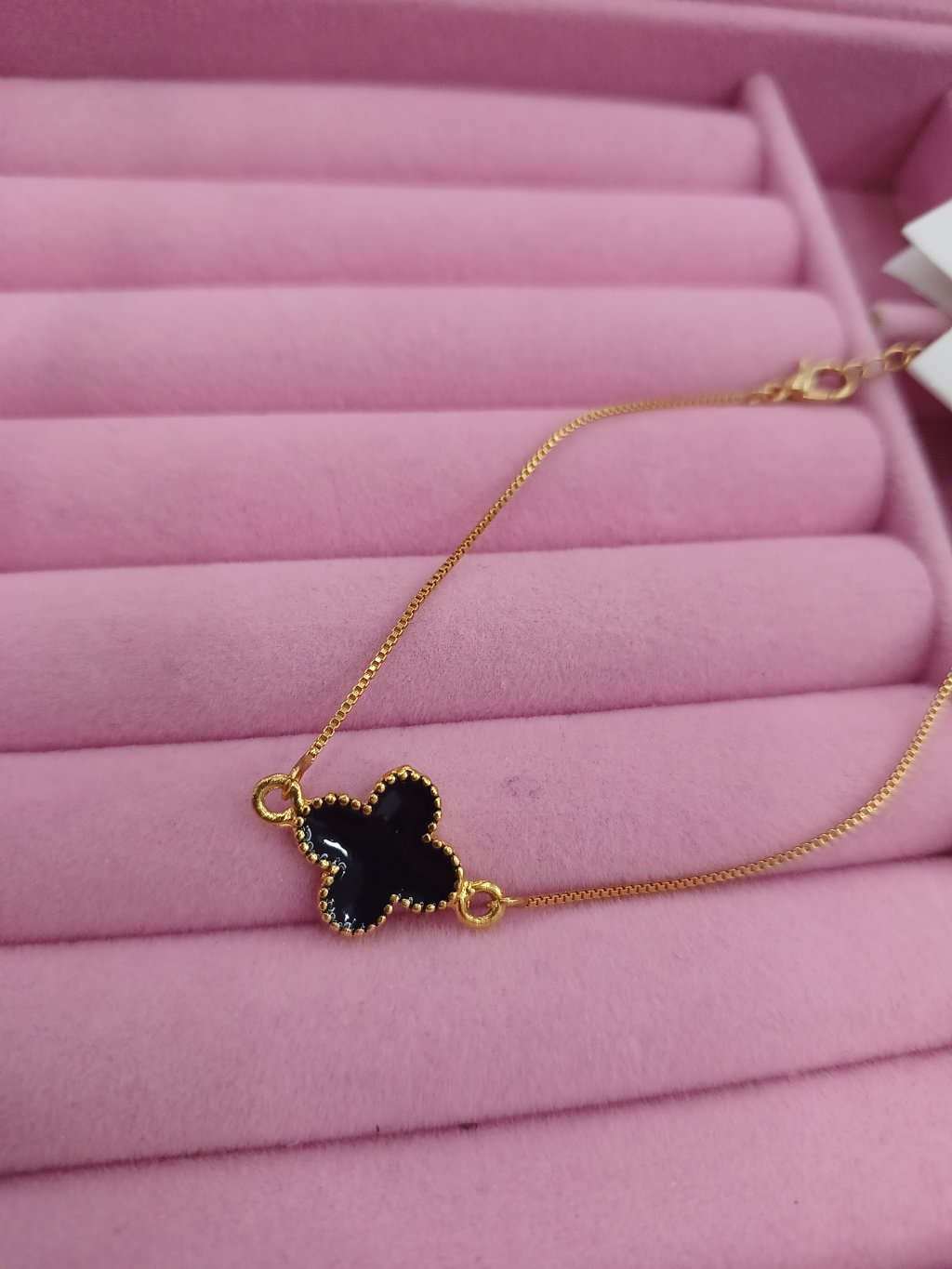 Pulseira Trevo Folheado 