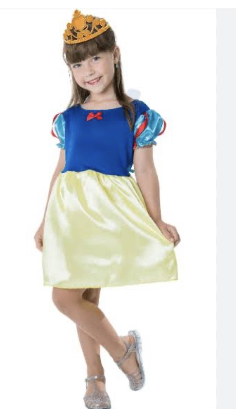 Fantasia Princesa Azul e Amarela