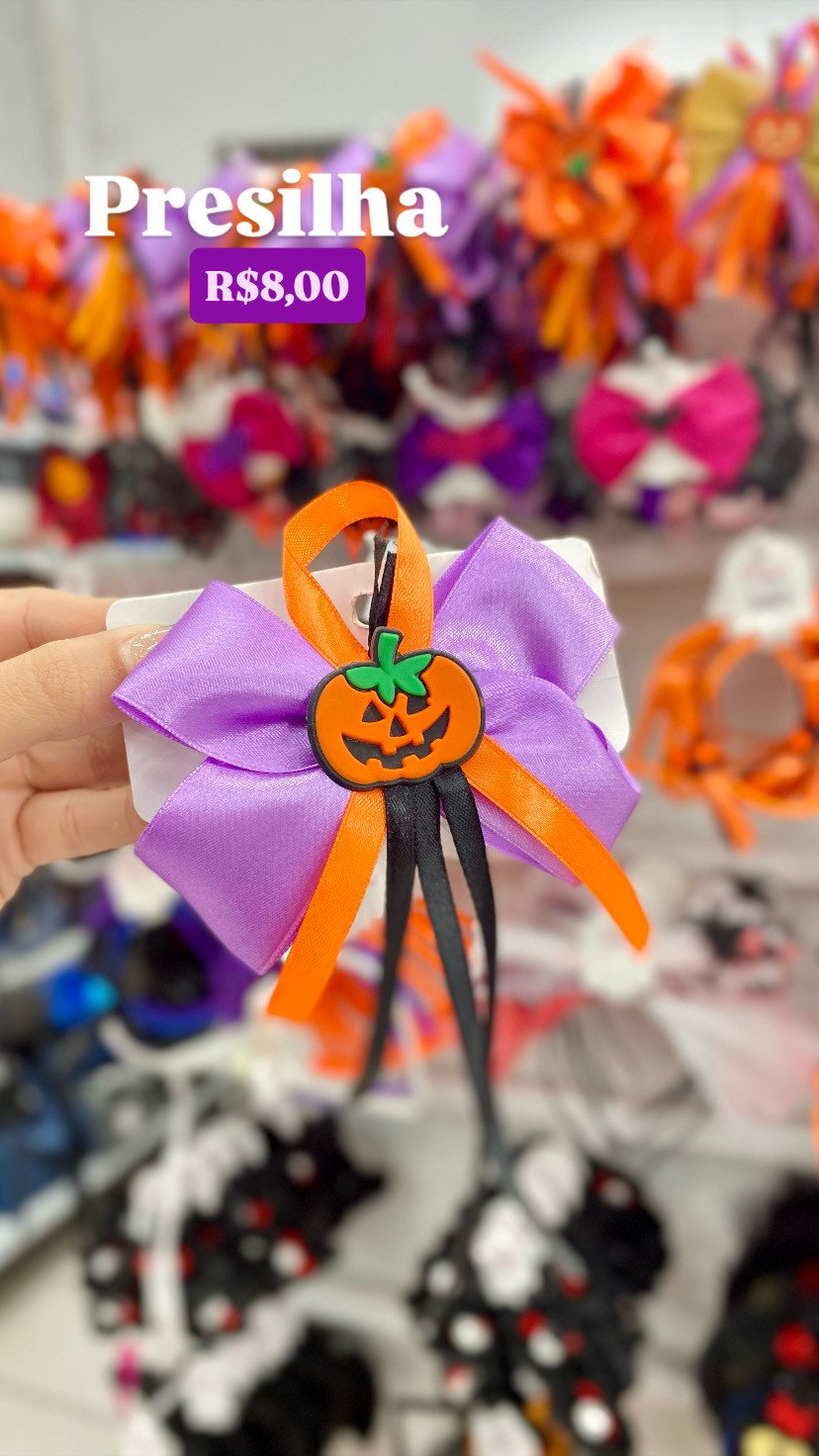 Presilha Lilas com abóbora 