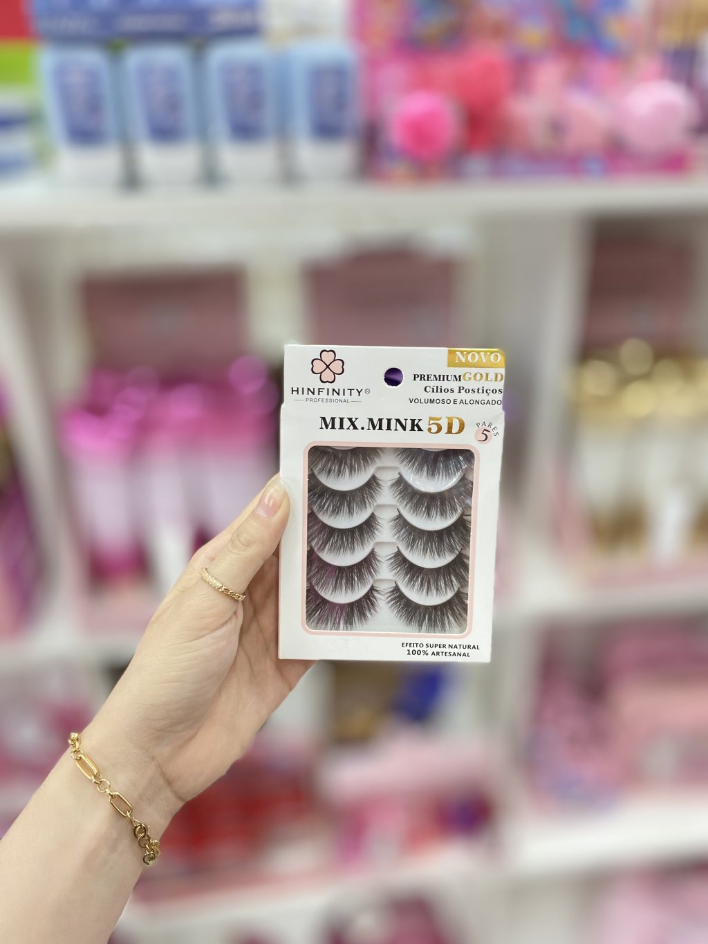 Cílios postiços Mix.Mini 5D 5 pares 
