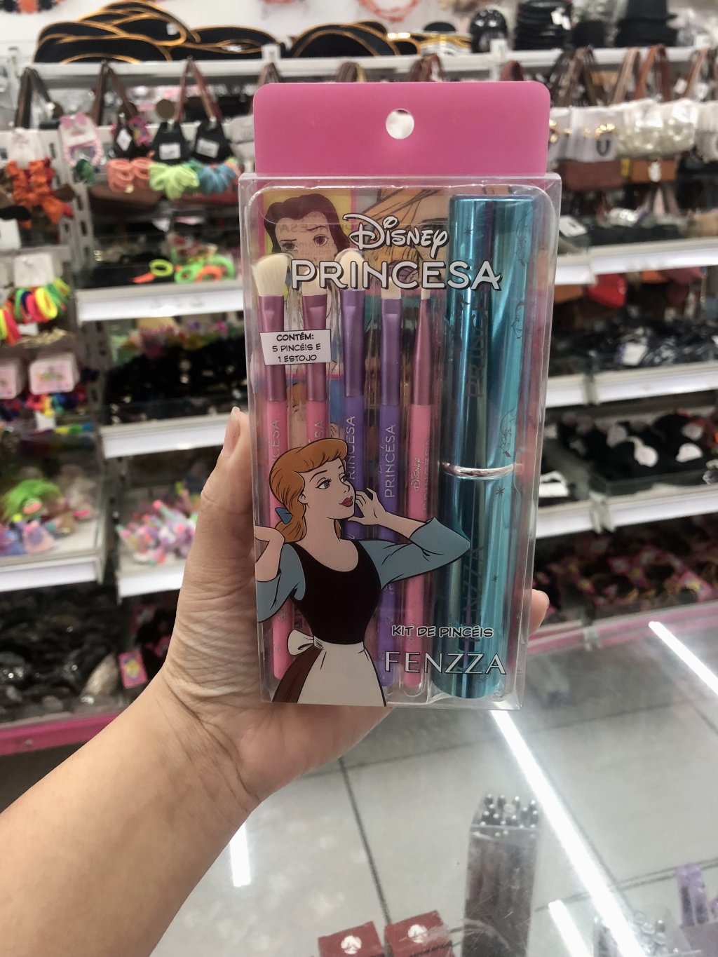 Kit pincéis e Estojo Disney 