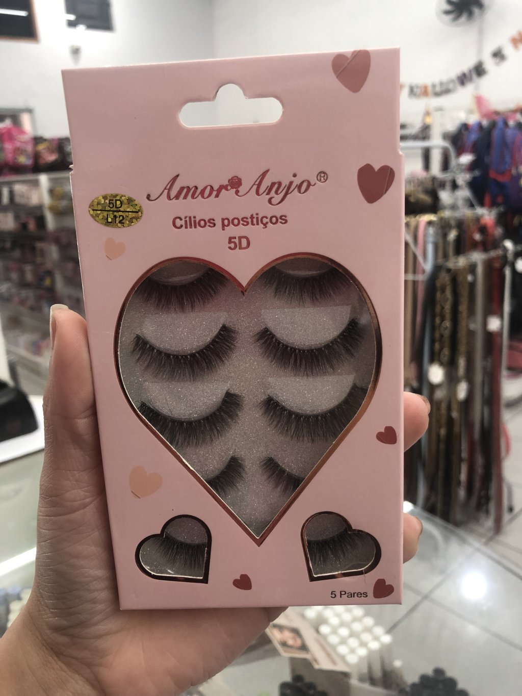 Cílios postiços 5D Amor Anjo