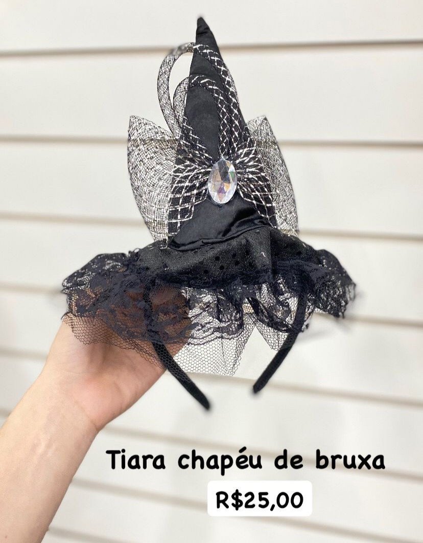Tiara Chapéu De Bruxa 