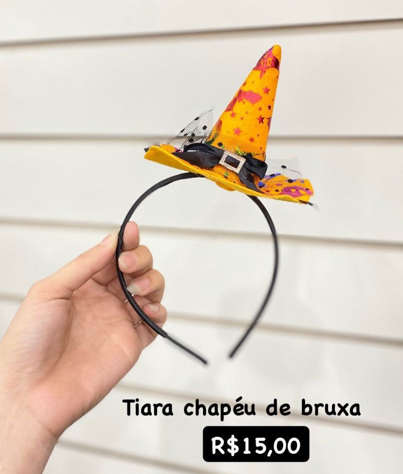 Tiara Chapéu De Bruxa Simples