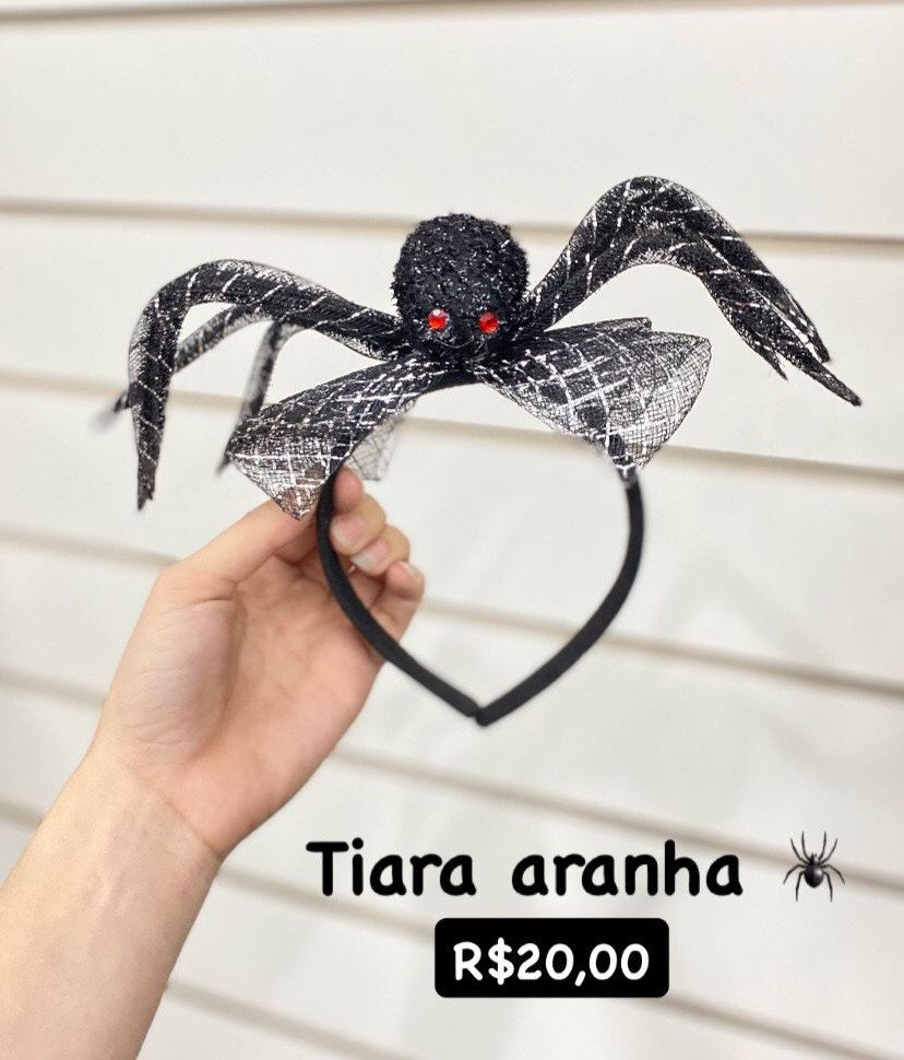 Tiara Aranha Prata 