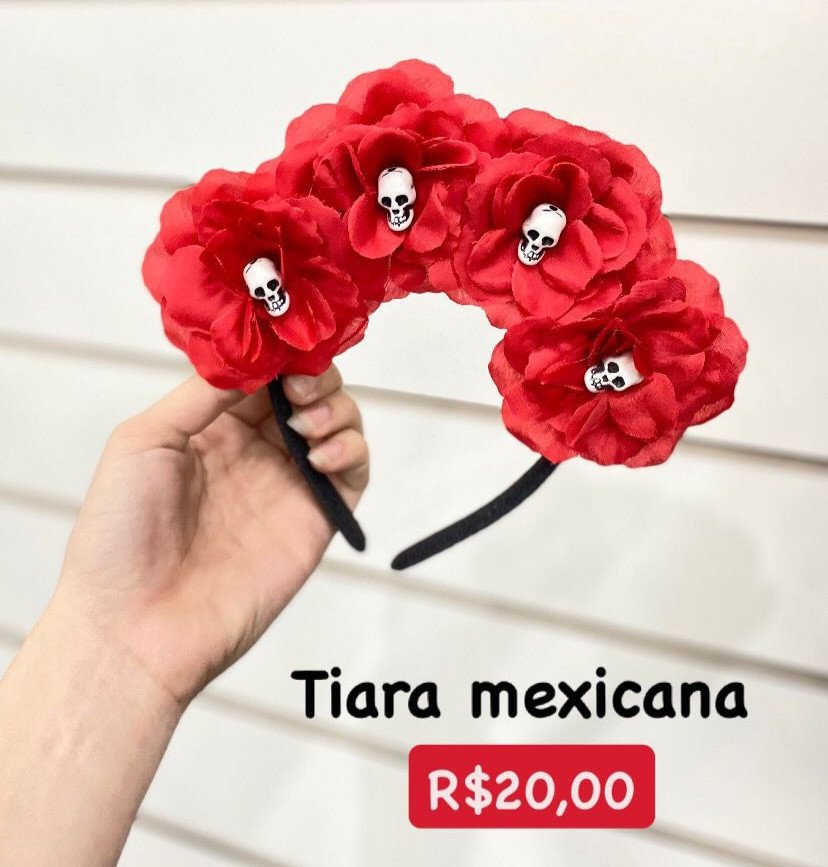 Tiara Mexicana Vermelha 