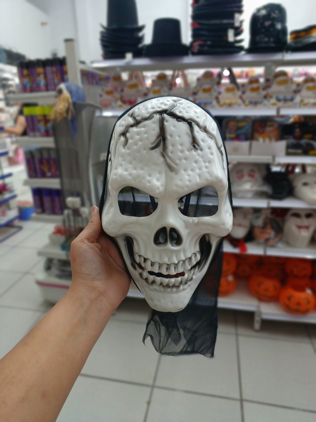 Máscara com Capuz Caveira 