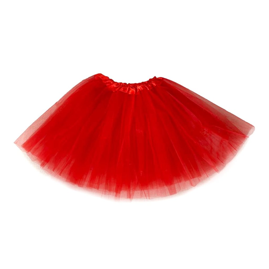 Saia De Tule Vermelha 40cm