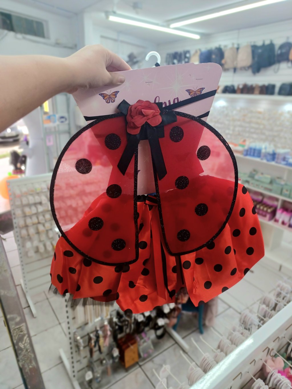 Fantasia Joaninha sem tiara 