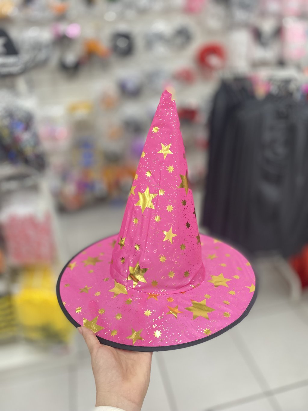 Chapéu de bruxa rosa