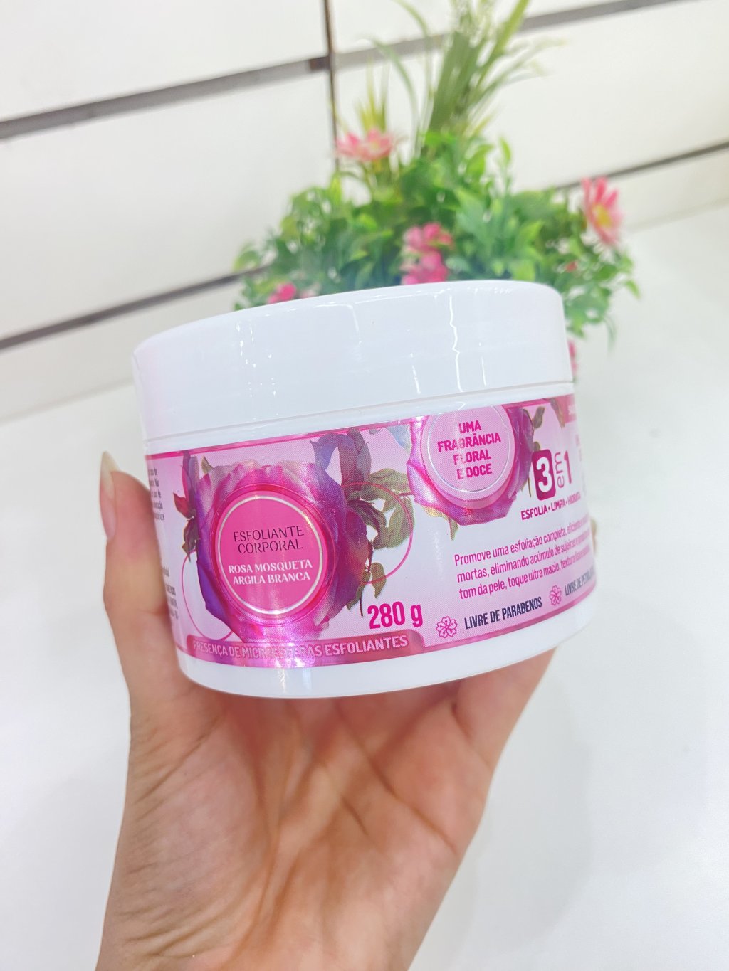 Esfoliante corporal Rosa Mosqueta + Argila Branca