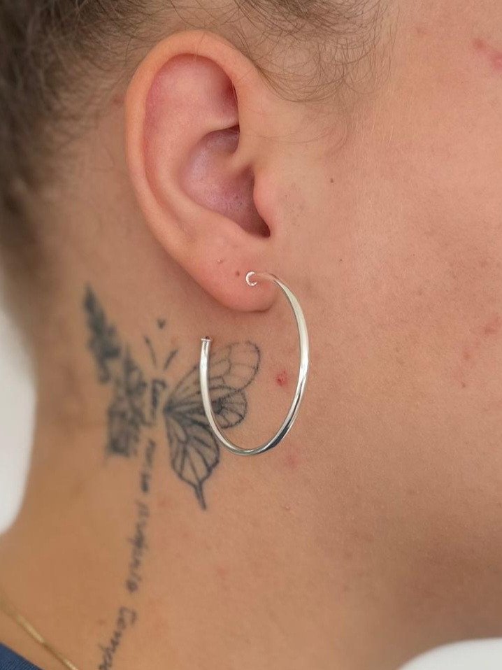 Brinco Argola Média Prata