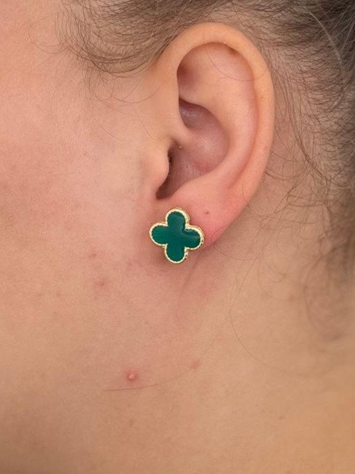 Brinco de Trevo Verde 