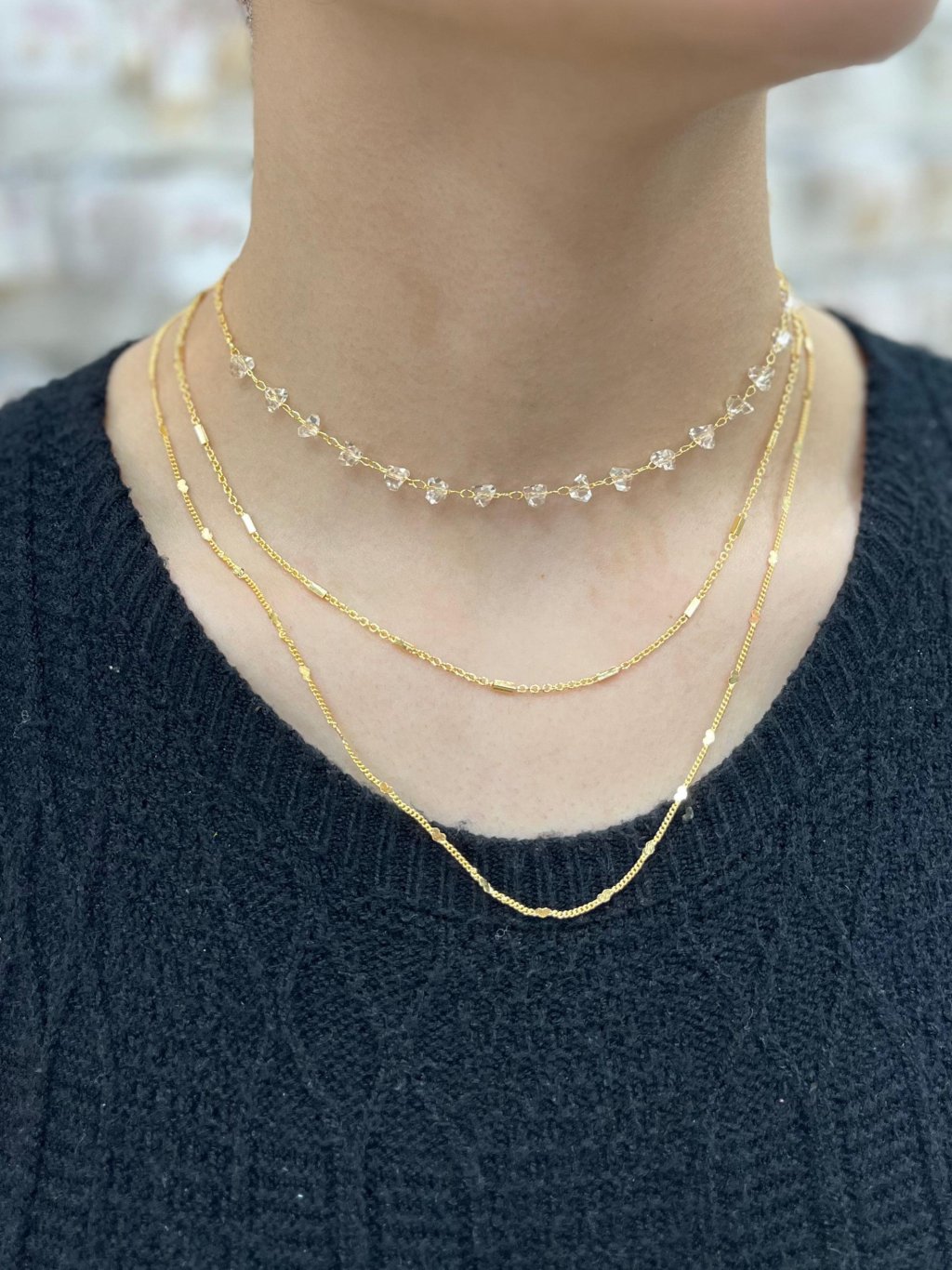 Colar mix de dourado 