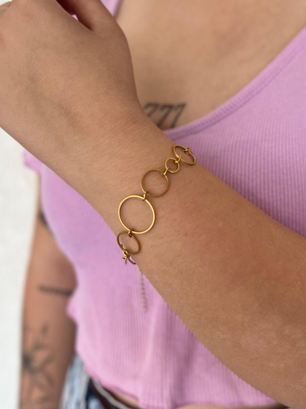 Pulseira Elos Dourados Vazados