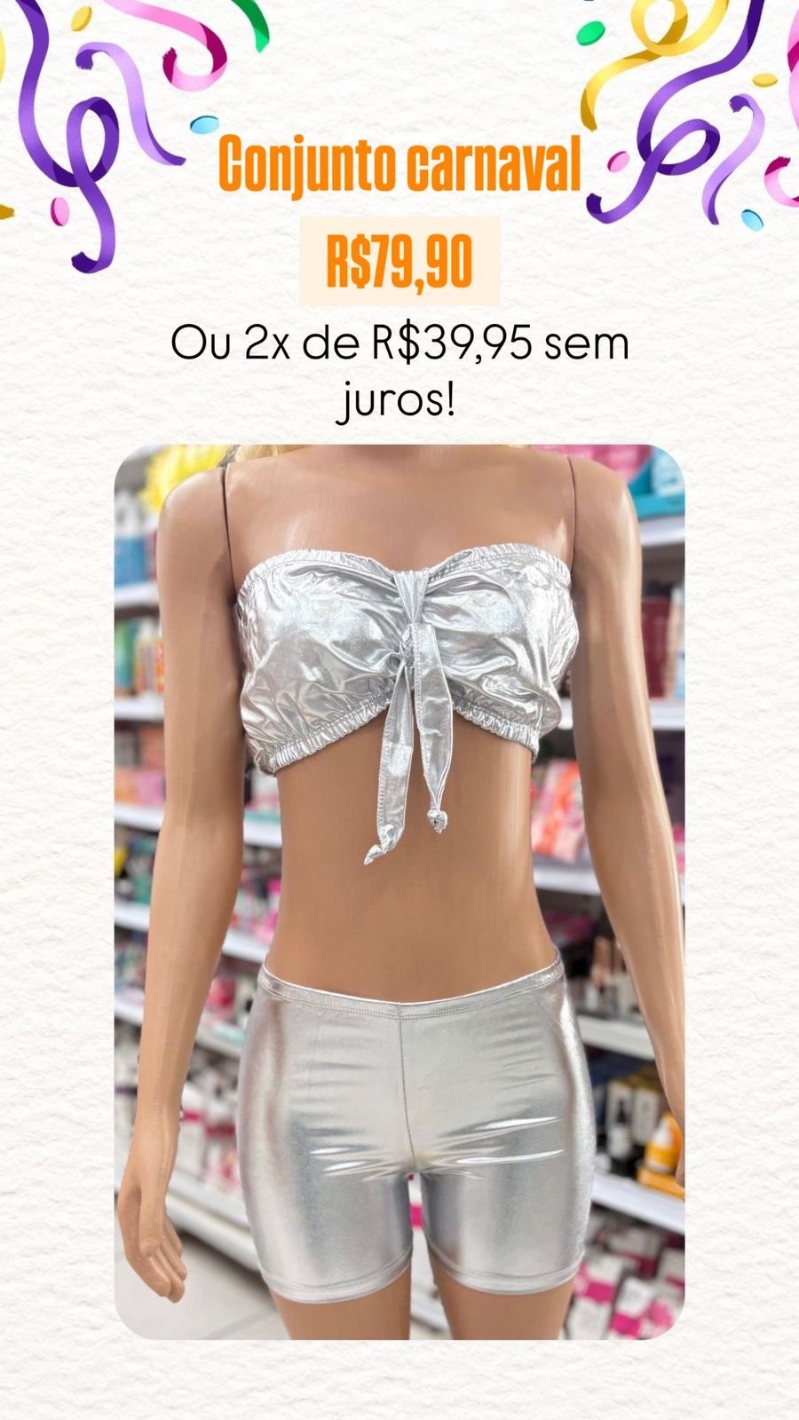 Conjunto prata liso 