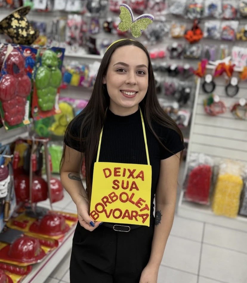 Placa deixe sua borboleta voar