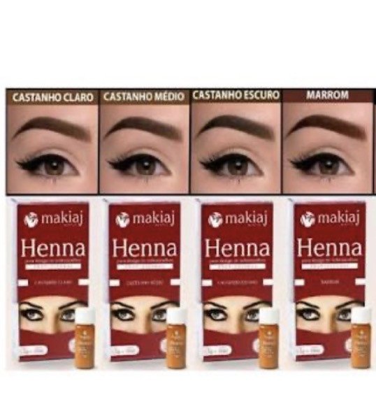 Henna para design de sobrancelha 