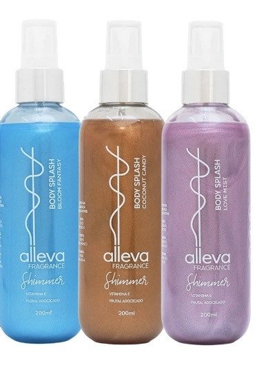 Body splash Alleva com brilho 