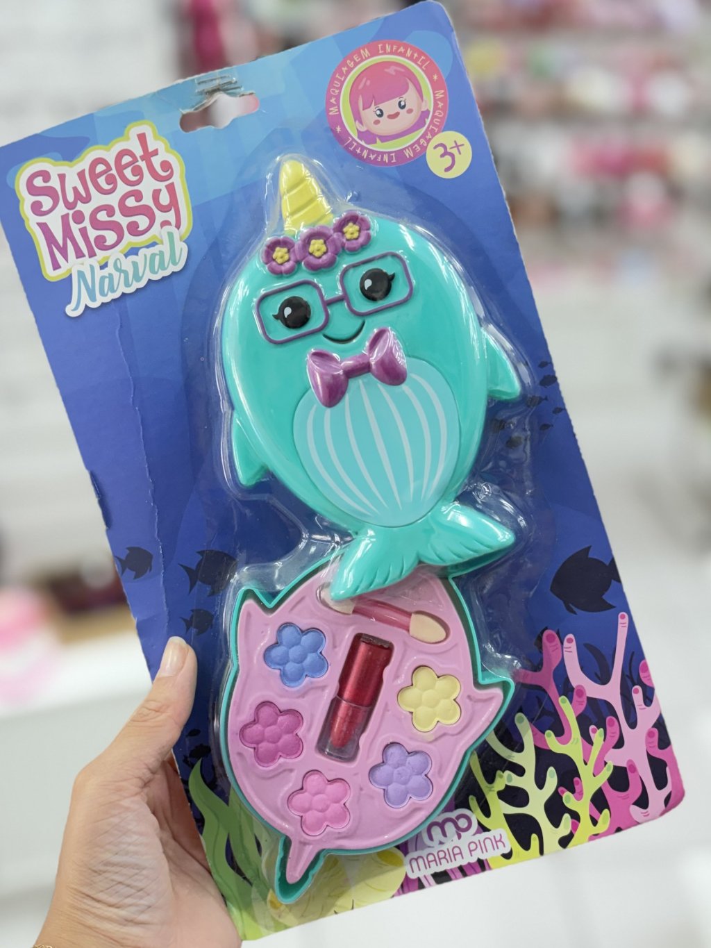 Kit maquiagem peixinho infantil 