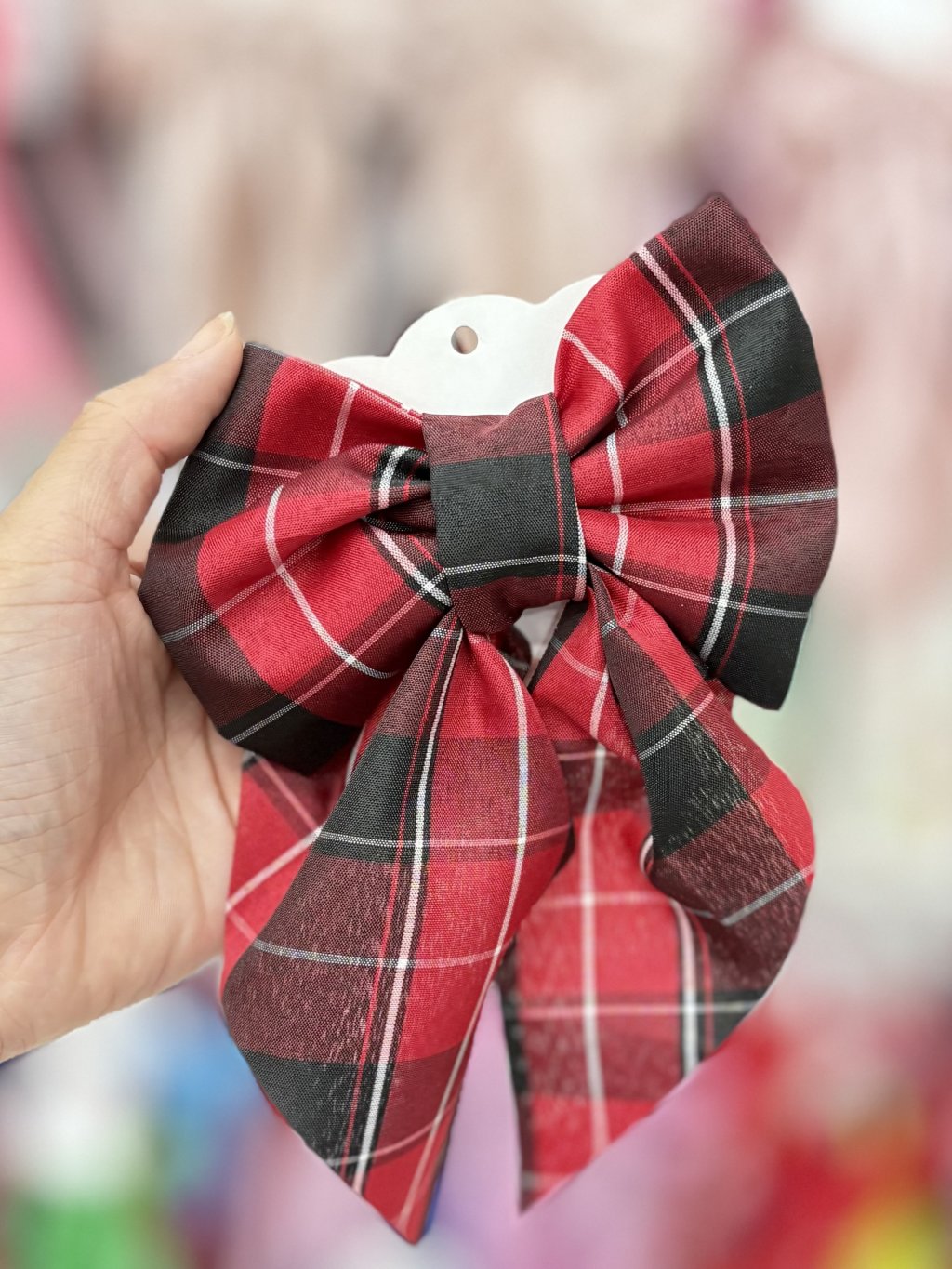 Laço de cabelo xadrez 