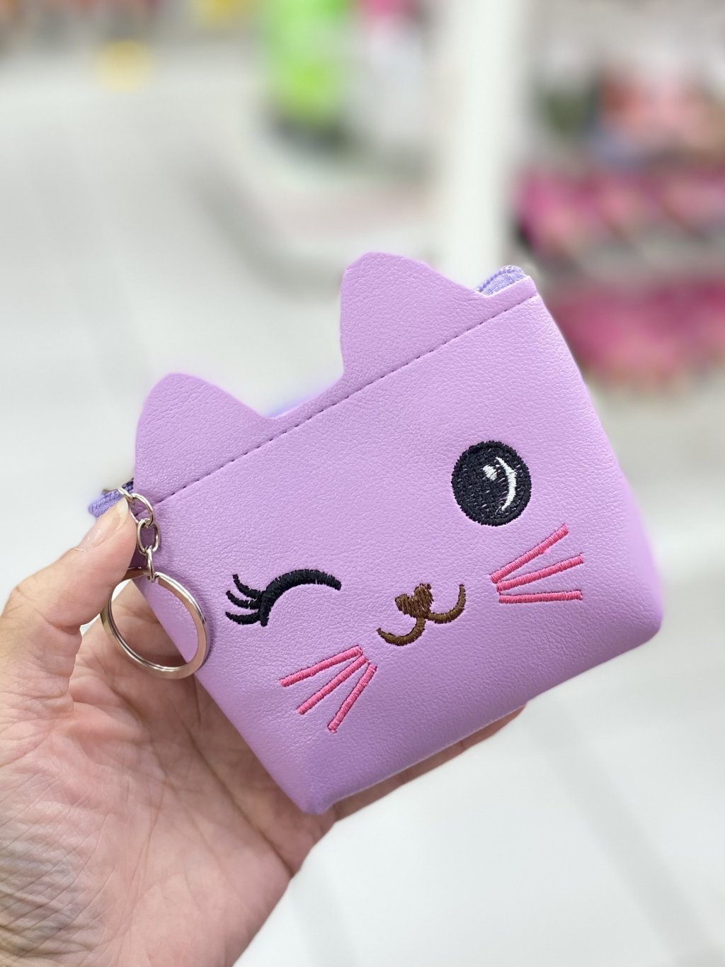 Niqueleira de gatinho lilas