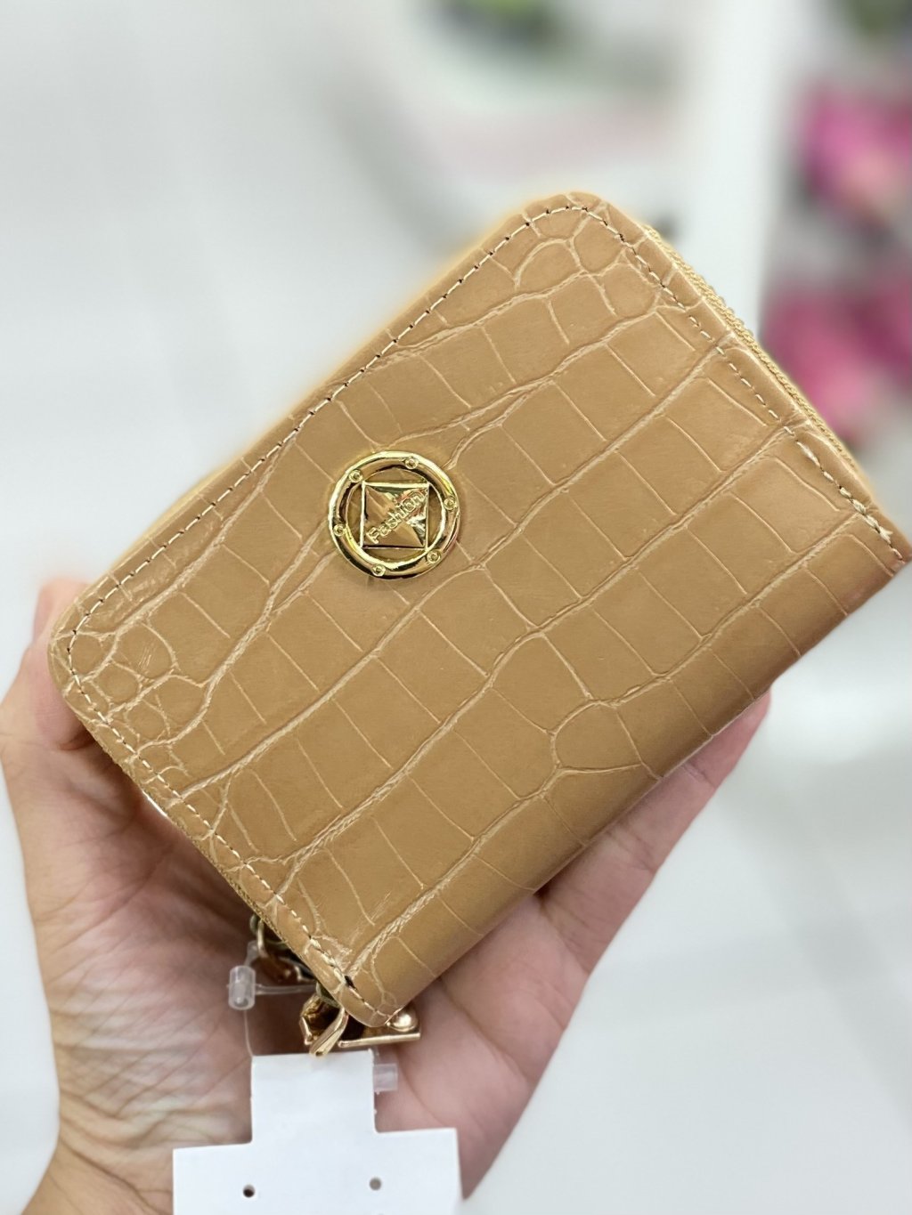 Carteira femenina bege 