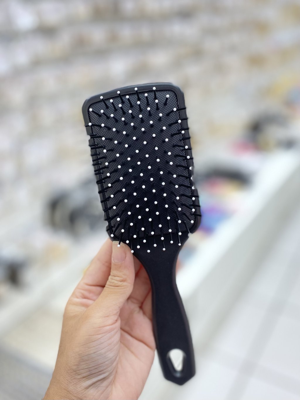 Escova de cabelo raquete 