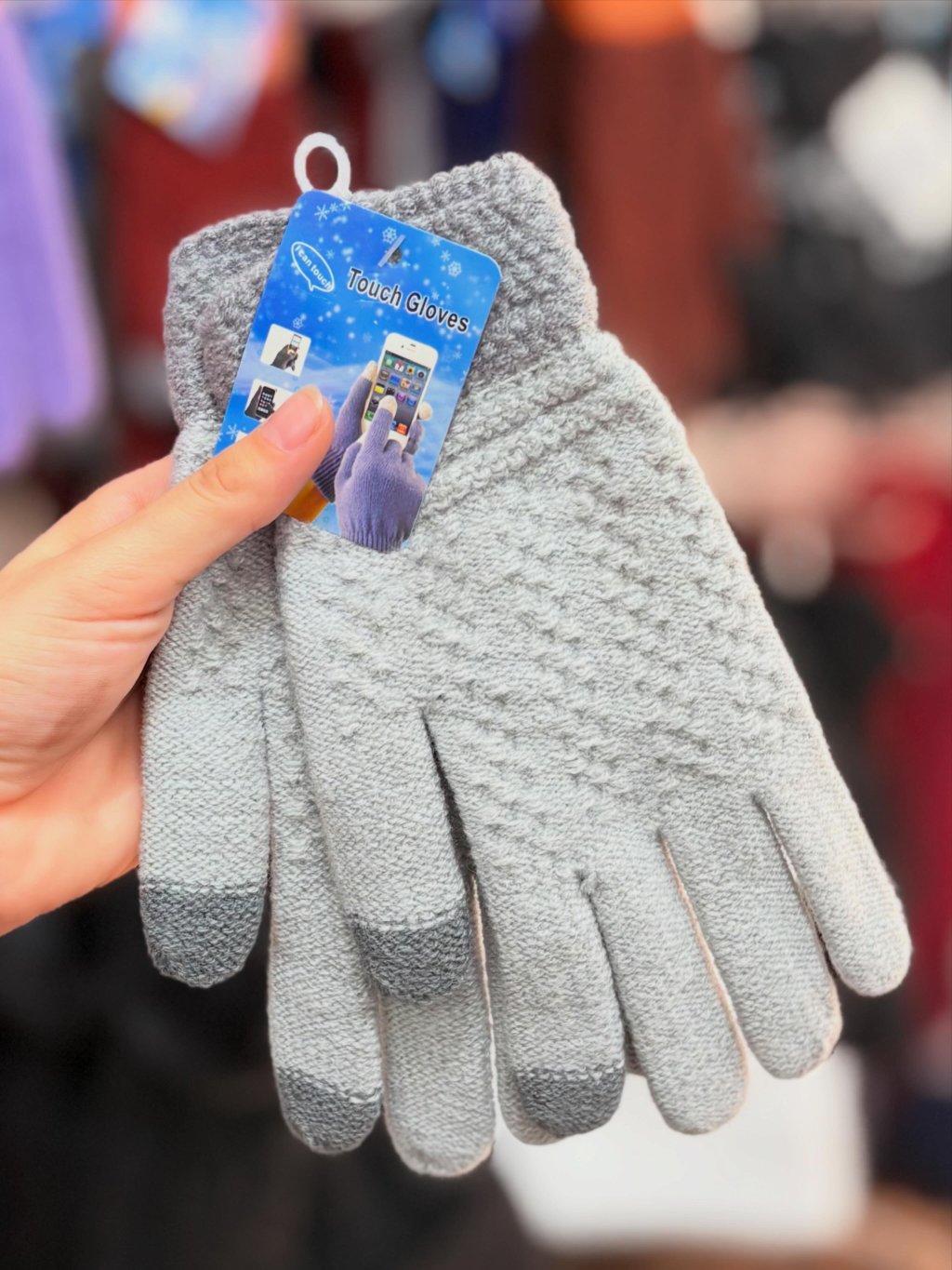 Luva cinza touch adulto 