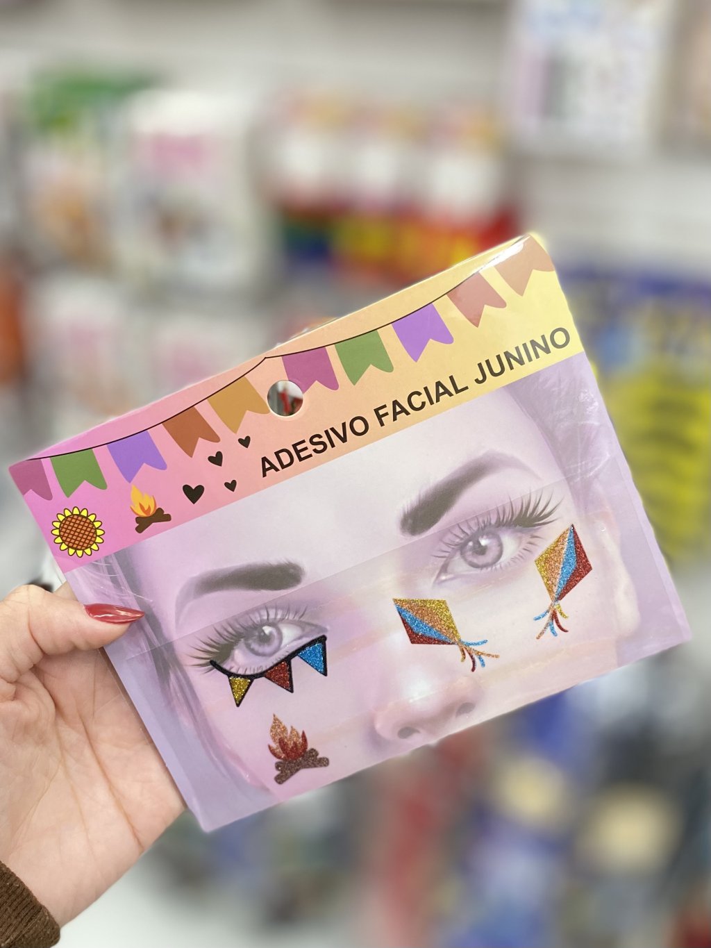 Adesivo facial junino