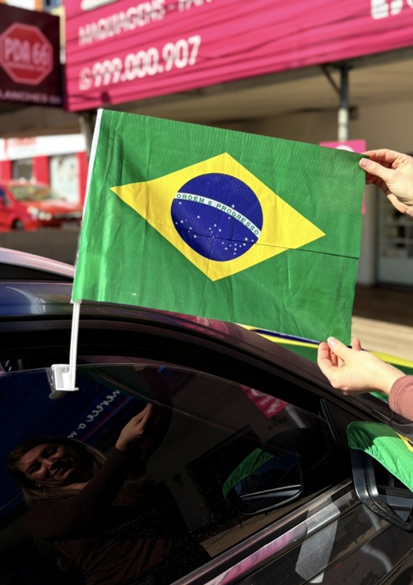 Bandeira vidro do carro 