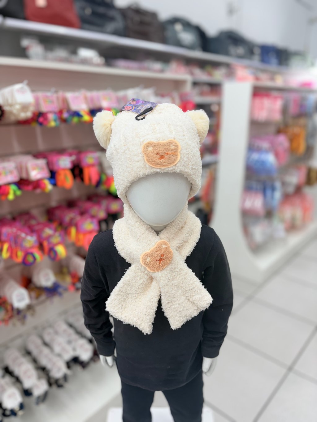 Touca + echarpe infantil 