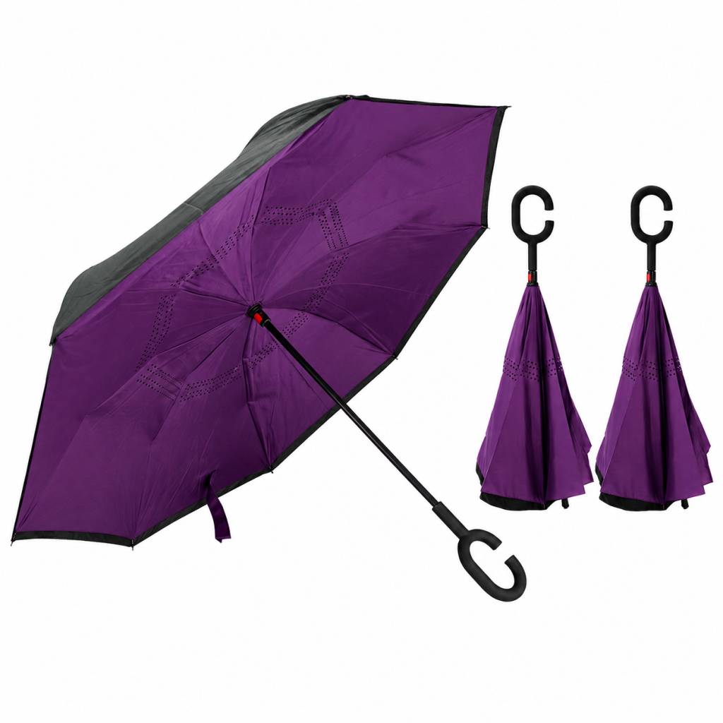 Guarda chuva invertido roxo
