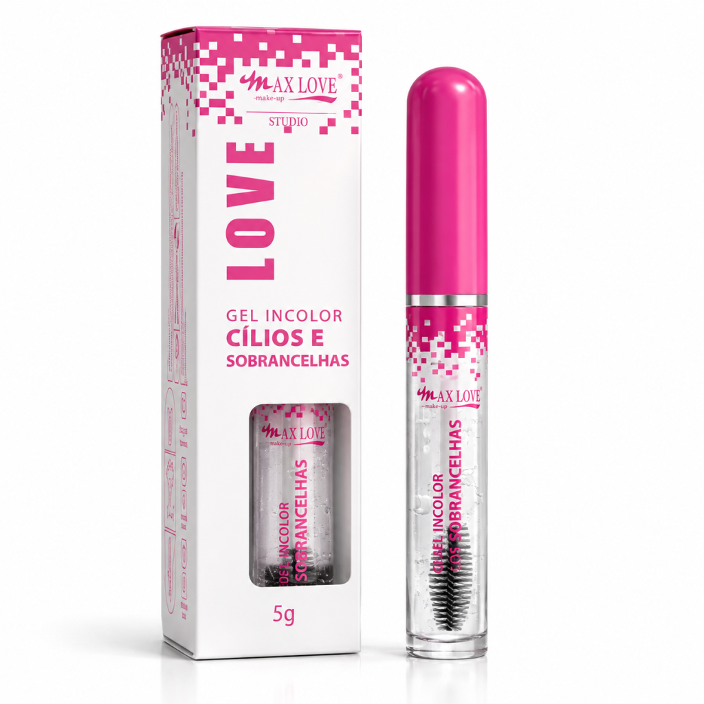 Gel incolor cílios e sobrancelhas com óleo de rícino 