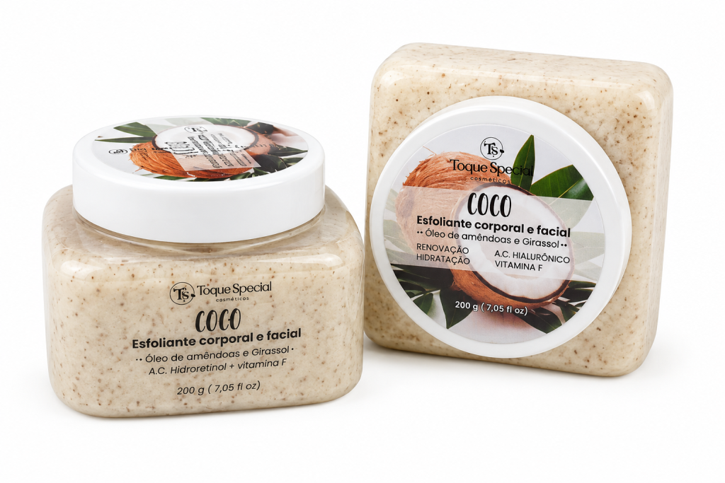 Esfoliante Corporal Coco + Óleo de amêndoa 