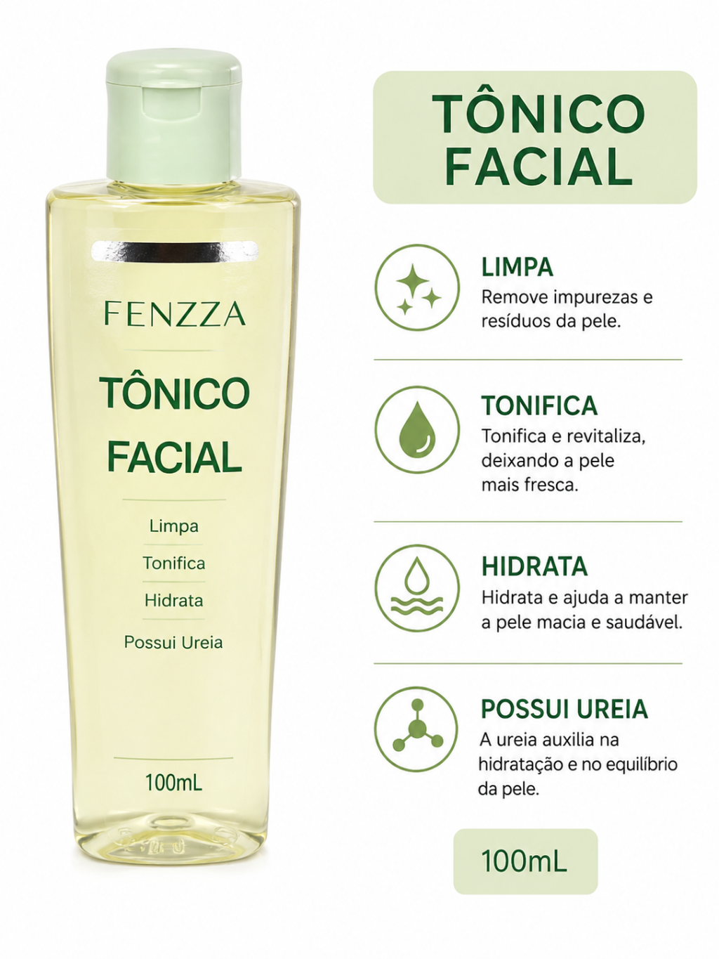 Tônico Facial limpa hidrata e tonifica