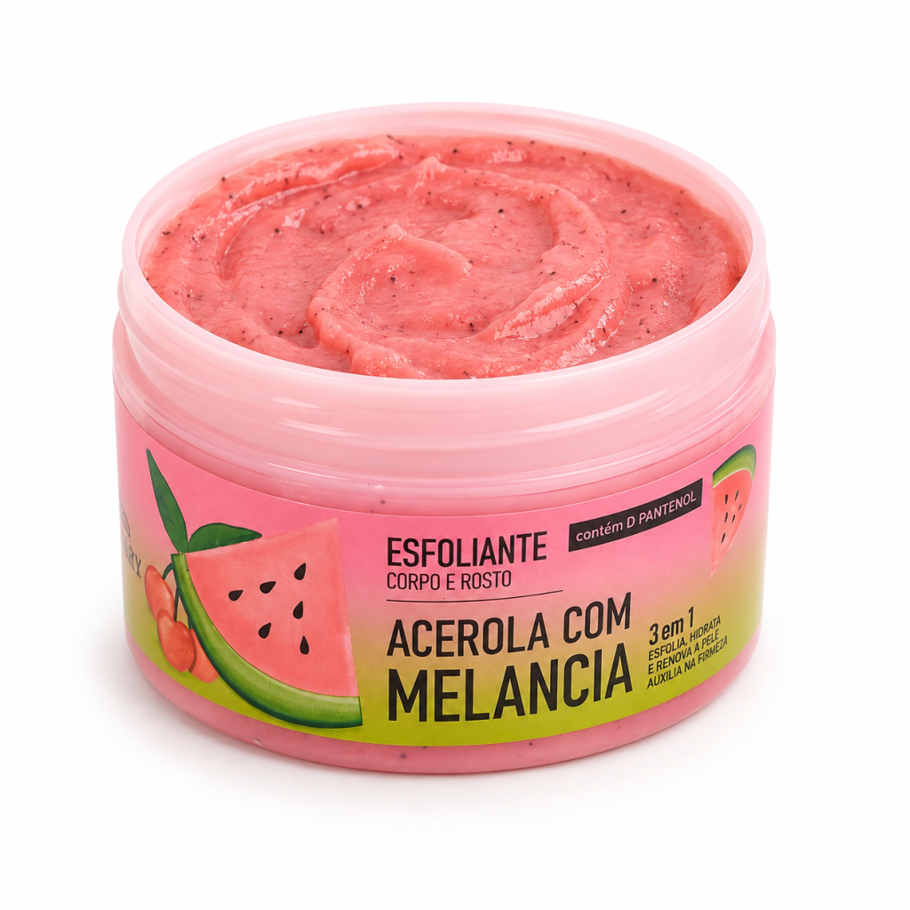 Esfoliante corporal acerola com melancia 